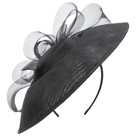 Jiibva Top Hat Headband Tea Party Hat Lace Fascinators Flat Hats French Wide Brim Cloche Hat Retro Hair Accessories Victorian Costume Cap Headband Headpiece