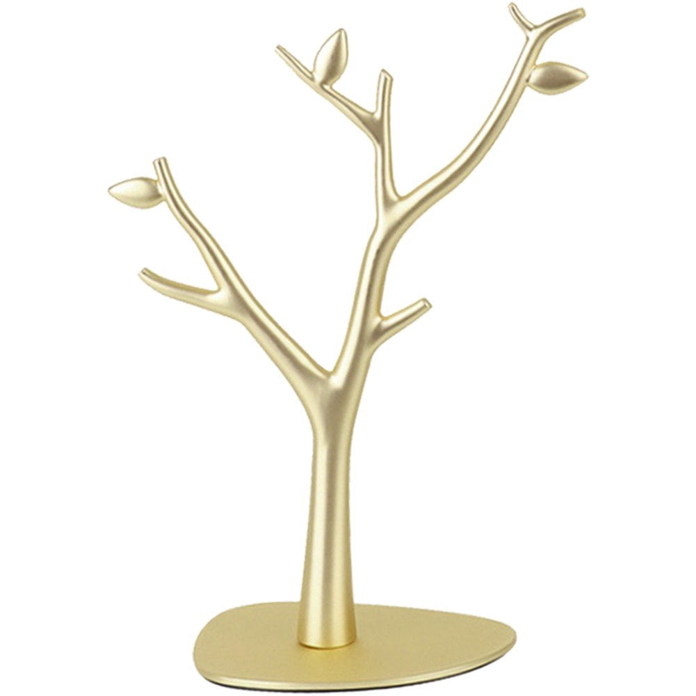 Jiibva Tree Shaped Jewelry Display Rack Stainless Steel Jewelry Stand Branch Necklace Holder Hanging Organizer for Ring Earrings
