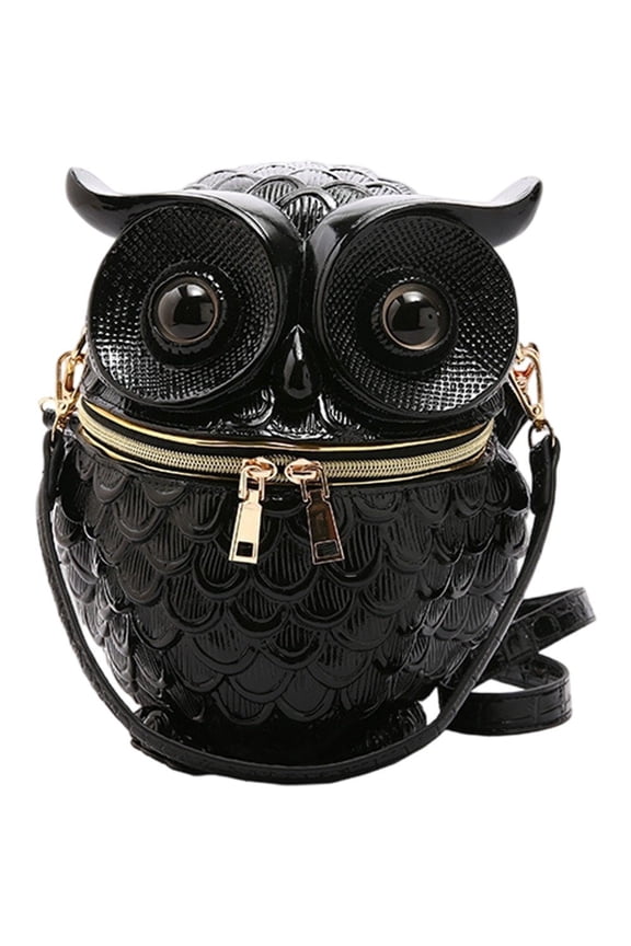 Unique Owl Crossbody Bag Novelty Shoulder Bag Purse Gothic Owl Shaped Handbag Purse for Women