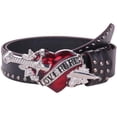 thumbnail image 1 of Jiibva Unisex Red Heart Goth Belts Punk Studded Rivet Waist Belt Y2K Western PU Leather Belts, 1 of 7
