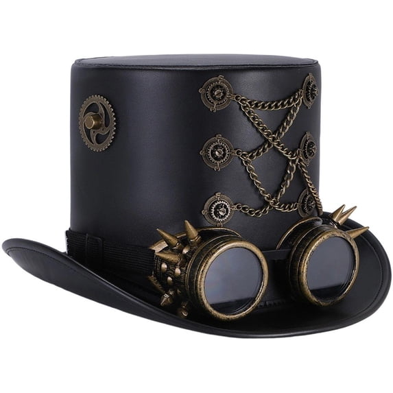 Jiibva Unisex Steampunk Top Hat Halloween clothing Hat Vintage Accessories For Themed Parties Party Gathering