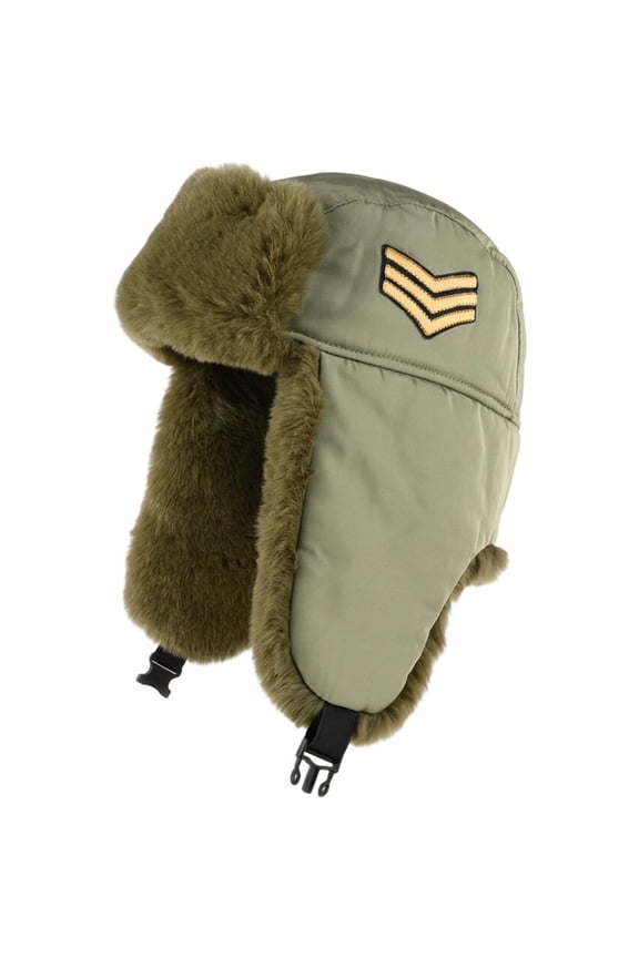 Unisex Winter Trapper Hat, Thickened Winter Ushanka Hat, Mens Pilot Bomber Hat With Ear Flaps for Outdoor Skiing Skating