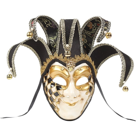Jiibva Venetian Comedy Mask Exquisite Decoration Jester Masks for Party Holloween
