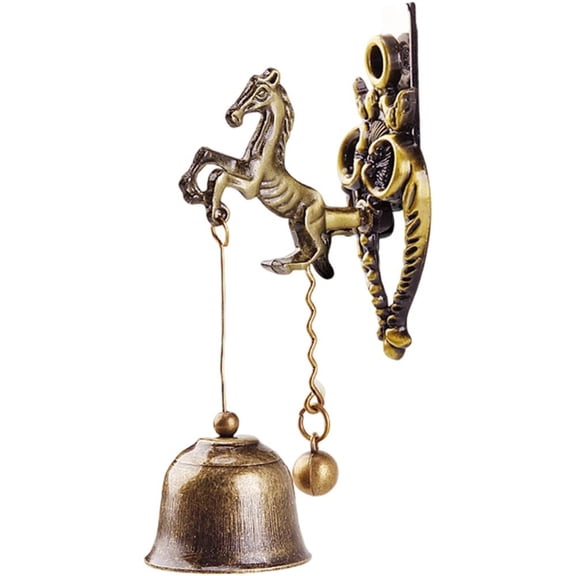 Jiibva Vintage Home Decorative Bell, Dinner Bell, Shopkeepers Bell Office Store Door Knocker Strong Adhesive Magnetic for Garden Porch