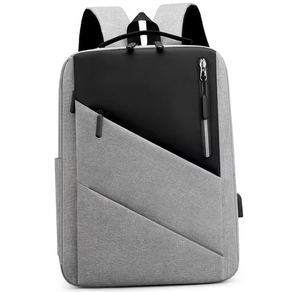 Jiibva Waterproof Business Backpack with USB Charging Port Mens Laptop Backpack Travel Daypack for Office Work Outdoor