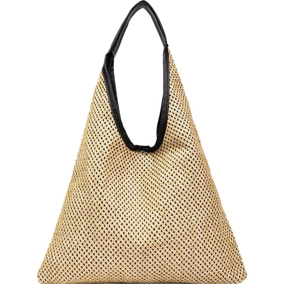 Jiibva Weave Shoulder Bag for Women Crossbody Bag Straw Shoulder Bag Bucket Handbags for Beach Holiday Shoulder Bags
