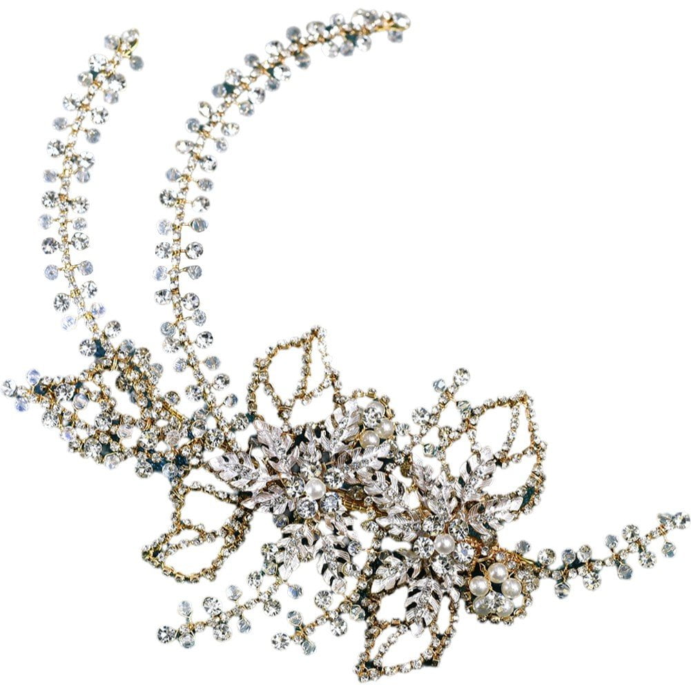 Jiibva Wedding Hair Clip Rhinestone Bridal Hairpiece Flower Hair Clip Elegant Hair Accessories