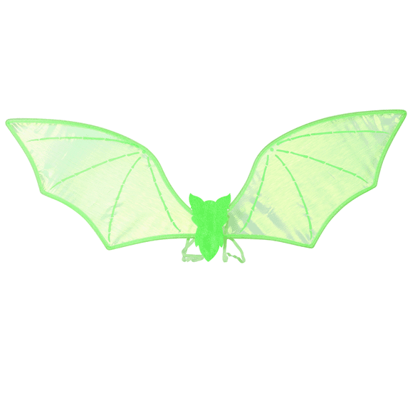 Jiibva Wire Frame Bat Wings Shiny Tulle Devil Costume Prop Forest Green 90x38cm