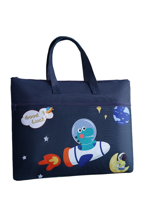 Women Canvas Carrier Bag Cute Cartoon Handbags Ladies Large Tote Bags Waterproof Drawing Sketch Board Laptop Documents Bag