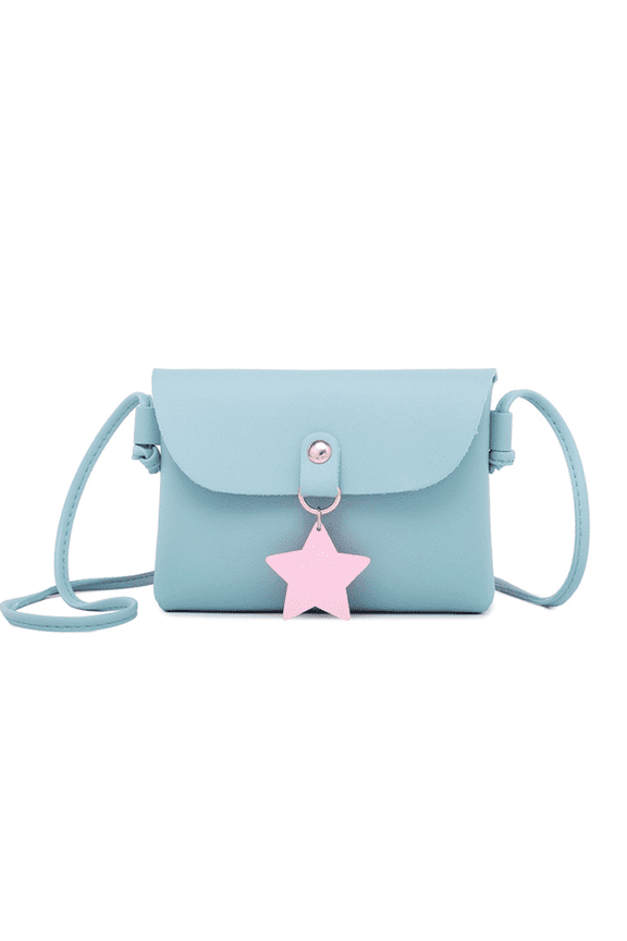 Women Messenger Bags Slung Shoulder Small Square Flap Bag Trend Mini Handbags Bag (Blue)