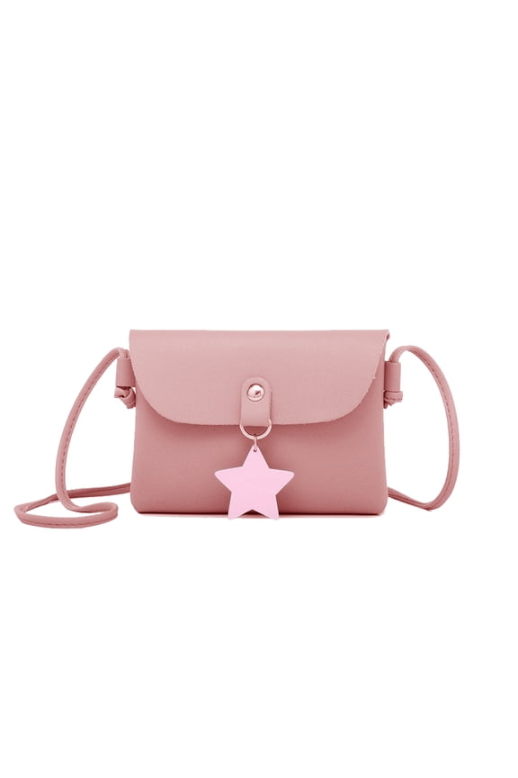 Women Messenger Bags Slung Shoulder Small Square Flap Bag Trend Mini Handbags Bag (Pink)