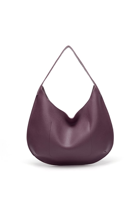 Women's Soft Leather Tote Shoulder Bag Handbags Big Capacity Handle Bags (Dark Red)