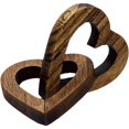 thumbnail image 1 of Jiibva Wooden Heart-Shaped Intertwined Ornament Wooden Heart Signs Wooden Heart Hollow Table Blocks Decorative Home Decor, 1 of 7