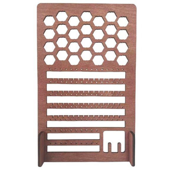 Jiibva Wooden Jewelry Stand Honeycomb Jewelry Display Rack Earring Card Display Rack Versatile Desktop Rack For Jewelry Organizer, Other Small