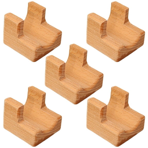 Jiibva Wooden Sushi Roll Holder 5Pcs/Set U Shape Sushi Serving Tray Multi Purpose Sushi Maker Holder Sushi Container for Restaurant