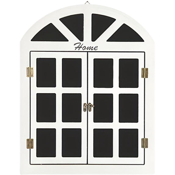 Jiibva Wooden Window Chalkboard Hanging Decor Wooden Blackboard Mini Chalkboard Signs Vintage Style Blackboard for Florist Cafe Store Restaurant