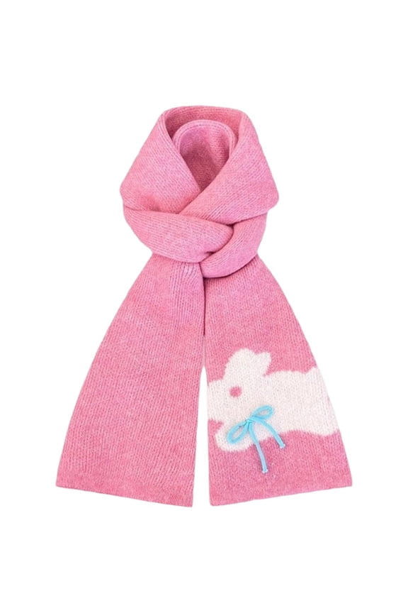 Wool Solid Color Knitted Scarf for Women Soft Warm Scarves Shoulder Wrap Pashmina Soft Warm Collar Scarf