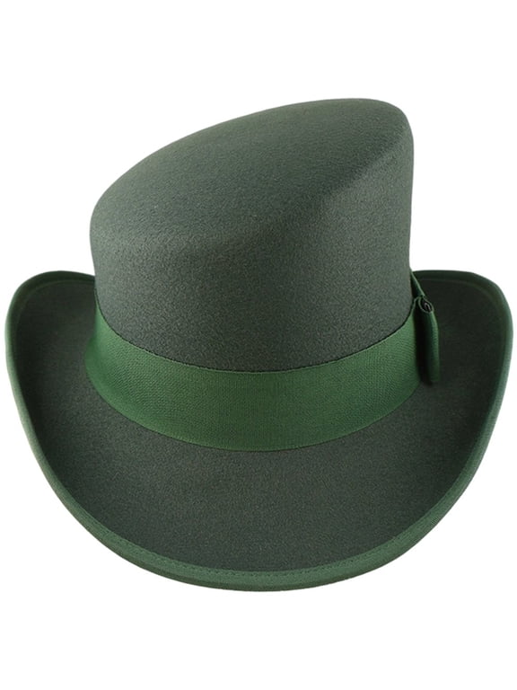 Wool Top Hat Unisex Asymmetric Top Hat Victorian Magician Hat Gentlemen Hat Jazz Cap