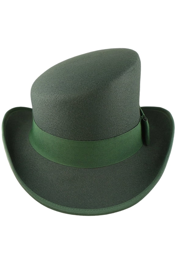 Wool Top Hat Unisex Asymmetric Top Hat Victorian Magician Hat Gentlemen Hat Jazz Cap