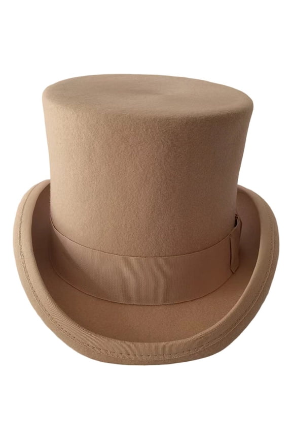 Wool Top Hat for Men, Magician Hat, Formal Tuxedo Hat, Mens Tophat Christmas Party Cap, Victorian Topper Hats Gentlemen Hat Jazz Cap