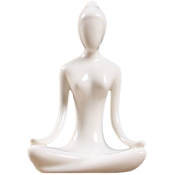 Jiibva Yoga Pose Yoga Lady Statue Ceramic Art Crafts Different Pose Yoga Decoration Decoration Home Decoration Random Style