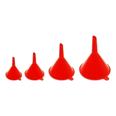 💥 Jiiey Flash Deals! Funnels for Kitchen Use Filling Bottles Kitchen Gadgets Small Red Plastic Funnel 4 Set Of Simple Portable Household Funnel Oil Funnel,1*Funnel 4-Piece Set