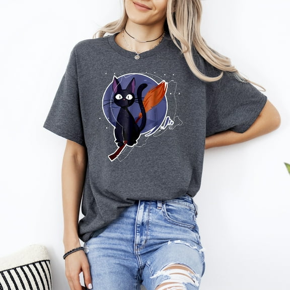 Jiji Cat Kikis Delivery Service Cute Anime Ghibli Fan Unisex T-Shirt
