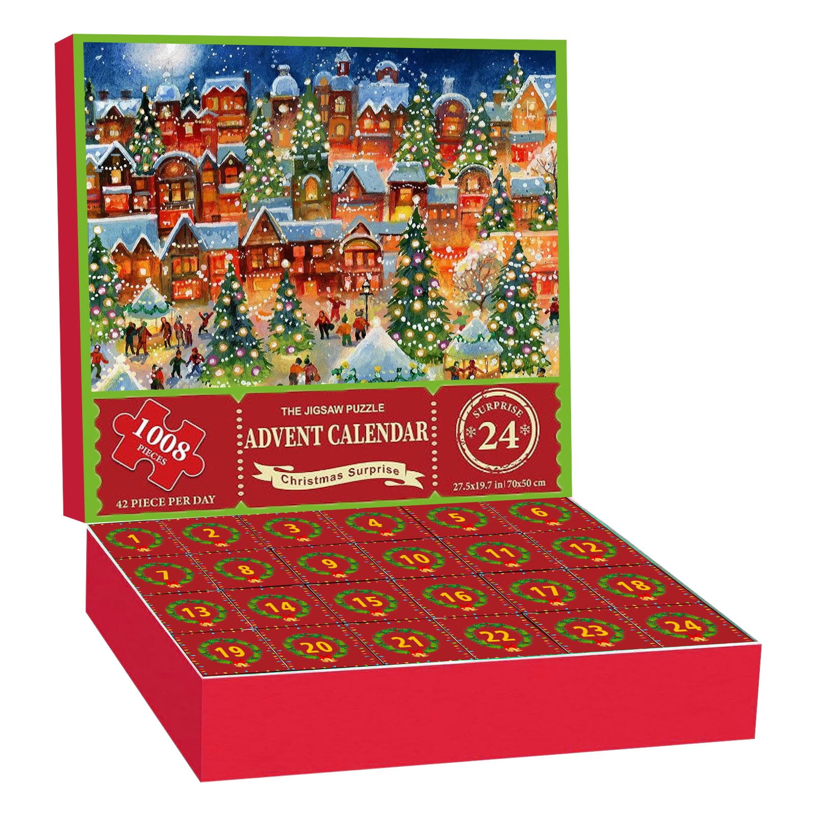 Tosekry Calendario Adviento 2023 Puzzle, 24 Cajas Calendario de Adviento  Árbol de Navidad Decoracion Navidad Adultos, Puzzle Advent Calendar de 1008  Piezas Regalos Para Adultos y Niños(B) : : Juguetes y juegos