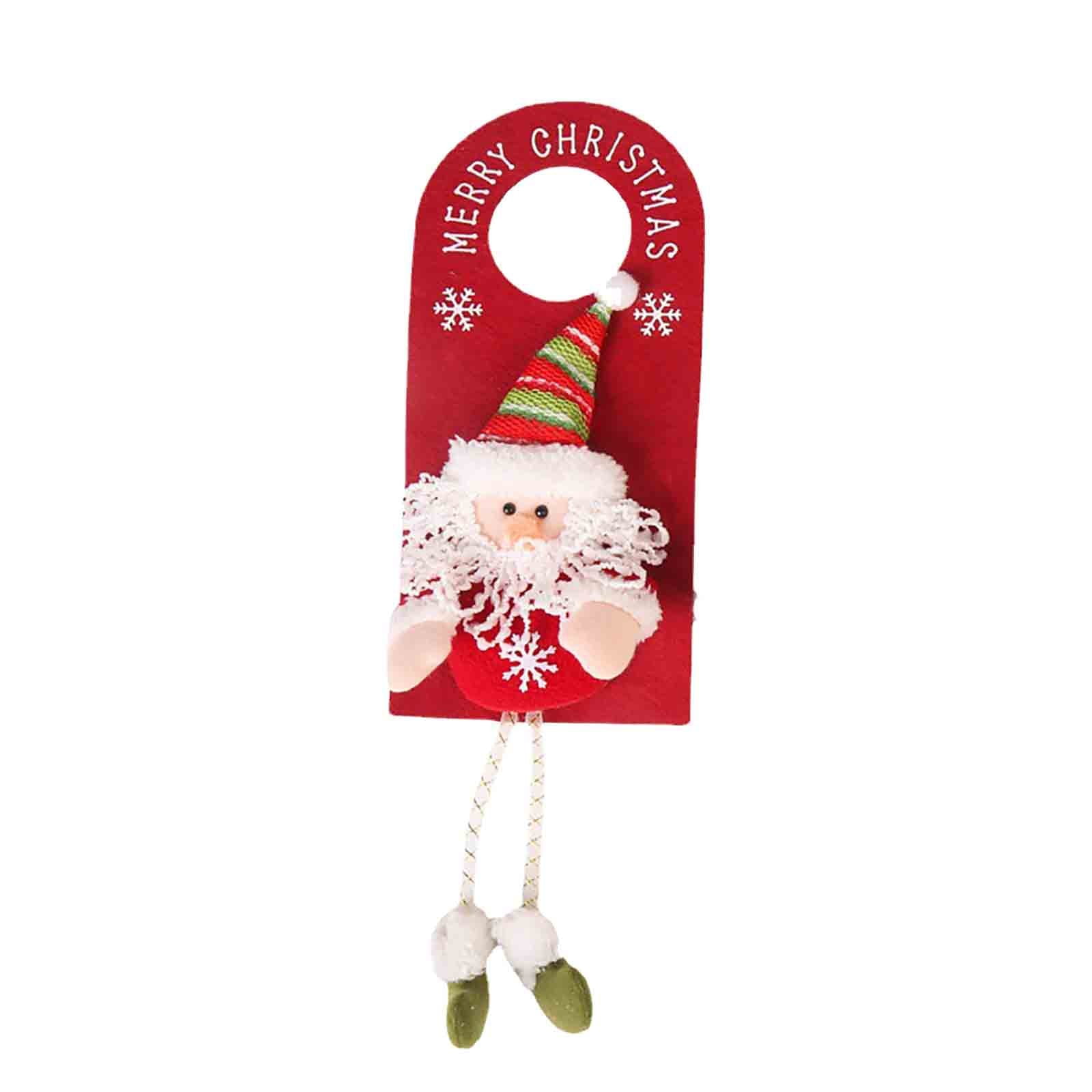 Vintage Door Knob Hanger Winking Santa Claus Merry Christmas Pot