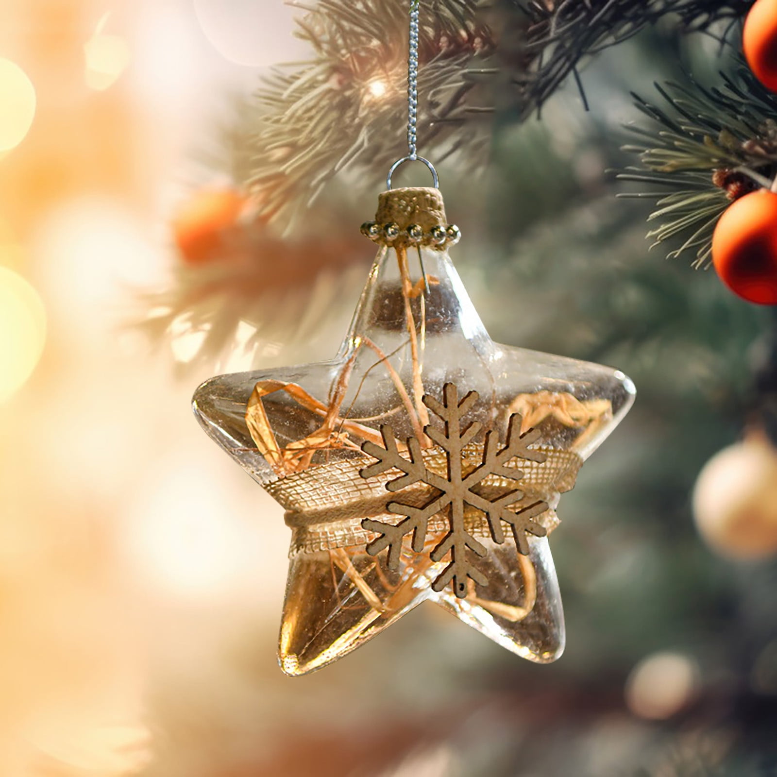 Christmas Tree Ornaments Clear Glass