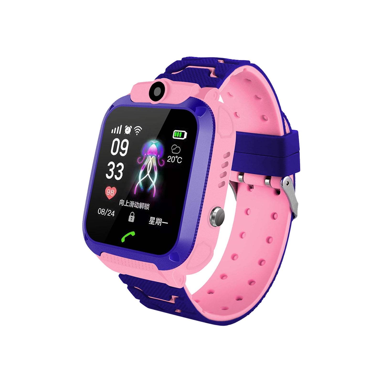 JikoIiving Kids Smart Watch with GPS Tracker Video Calling Smartwatch for Boys Age 5 12 Smart Watches Girls SOS Call Voice Chat Touch Screen Camera Alarm Clock GPS Smart Watch for Kids