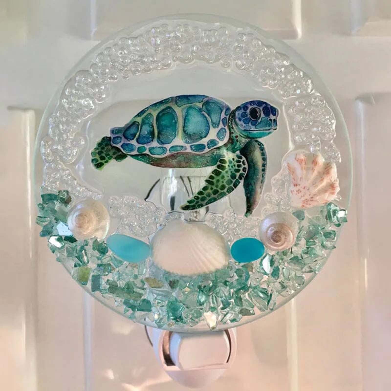 JikoIiving Plug in Seashell Night Light Ocean Sea Animal Decorative