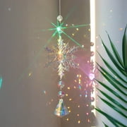 JikoIiving Sun Catchers Indoor Window Snowflakes Hanging Crystal Suncatcher Prism Ball Rainbow Suncatcher Snowflake Pendant Rainbow Maker Ornaments for Room Garden Indoor Outdoor
