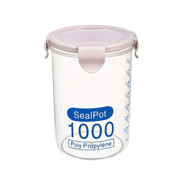 Jikolililili 1000ml/35oz PP Food Storage Containers, Round PP Food Containers & Kitchen Prep Bowls with Airtight Lids, Freezer, Microwave and Dishwasher Safe