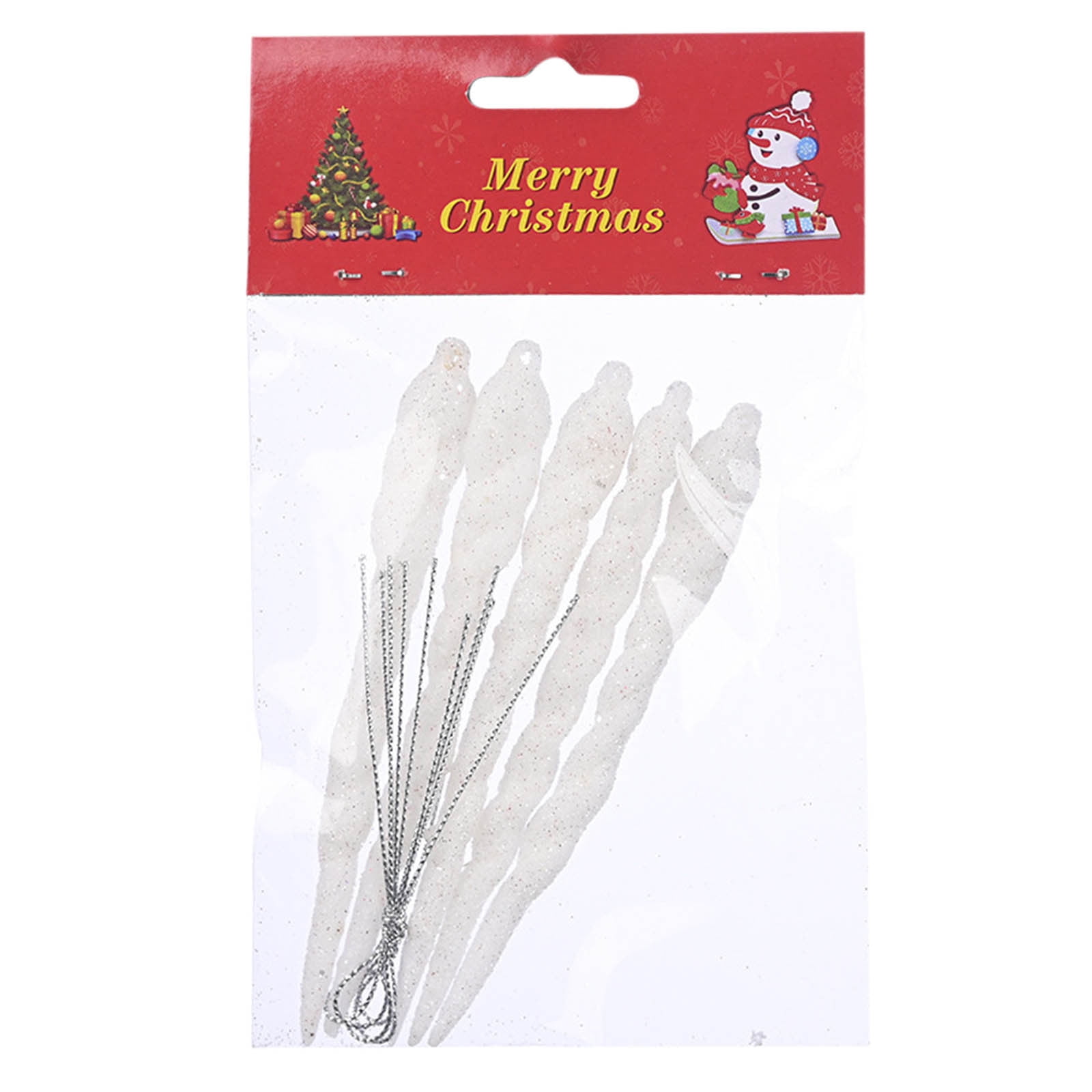 Jikolililili 4 Pieces Icicle Ornaments Twisted Icicle Christmas Tree