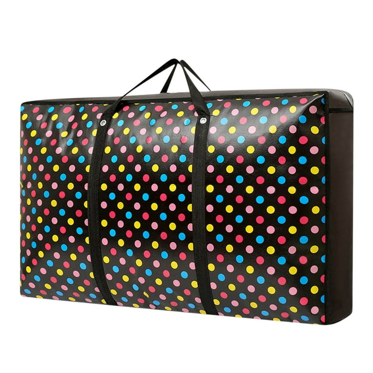 Jikouiivo Jikolililili 80L Extra Large Moving Bags with Zippers Handles 27.6 x 9.1 x 19.7 inch Colorful Storage Bags Heavy Duty Over Sized Storage Totes for