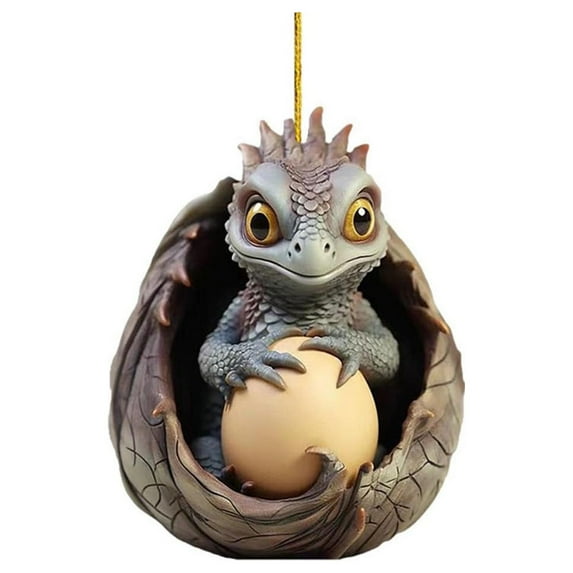 JikouIivo Christmas Dragon Ornament, Dragon Ornaments Cartoon Dragon Decorative Hanging Ornaments for Christmas Tree, Acrylic Car Accessories Drop Pendants Animal Xmas Crafts Decor Tree