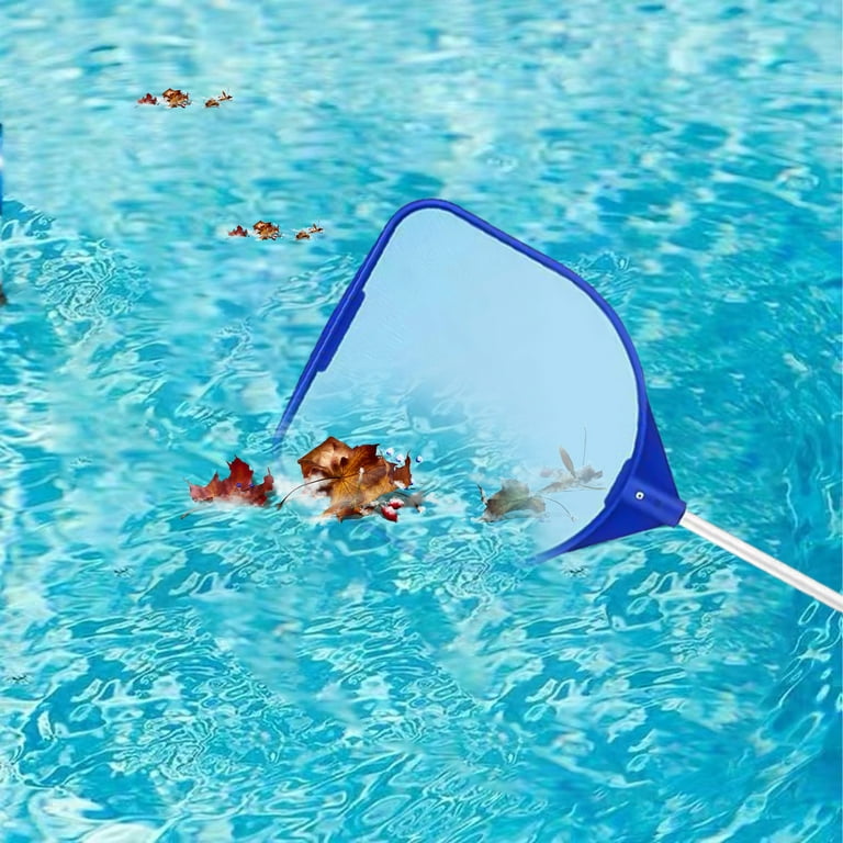 Jikolililili Deep Bag Swimming Pool Net - Heavy Duty Pool Skimmer Scoop with Fine Mesh Strainer, Deep & Large Basket - Plastic Frame Protects Pool