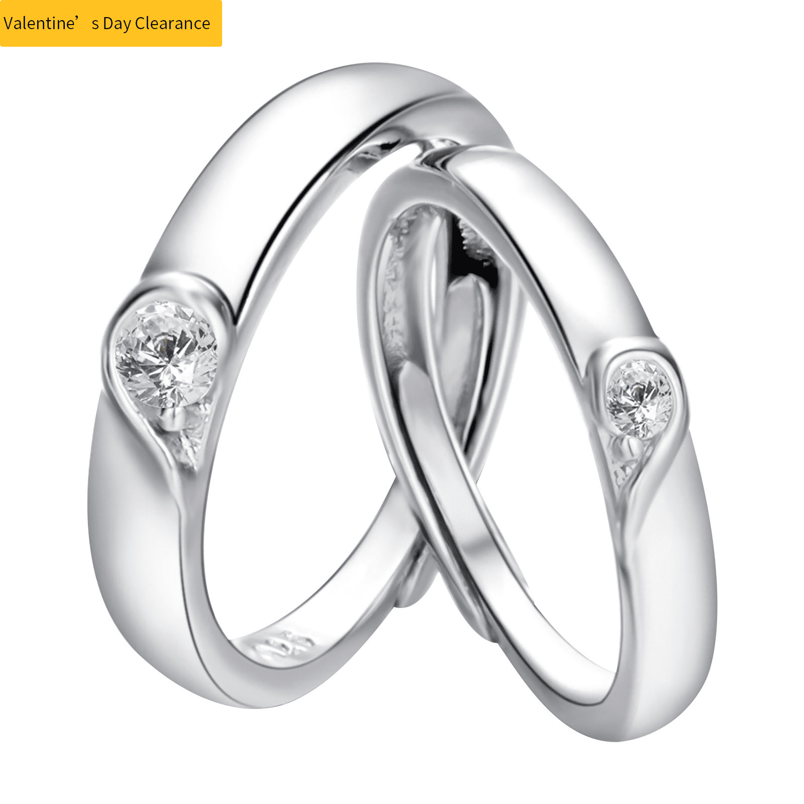 YASH Platinum Plated Romantic Crown Couple Rings Alloy Silver Plated Ring  Set Price in India - Buy YASH Platinum Plated Romantic Crown Couple Rings  Alloy Silver Plated Ring Set Online at Best