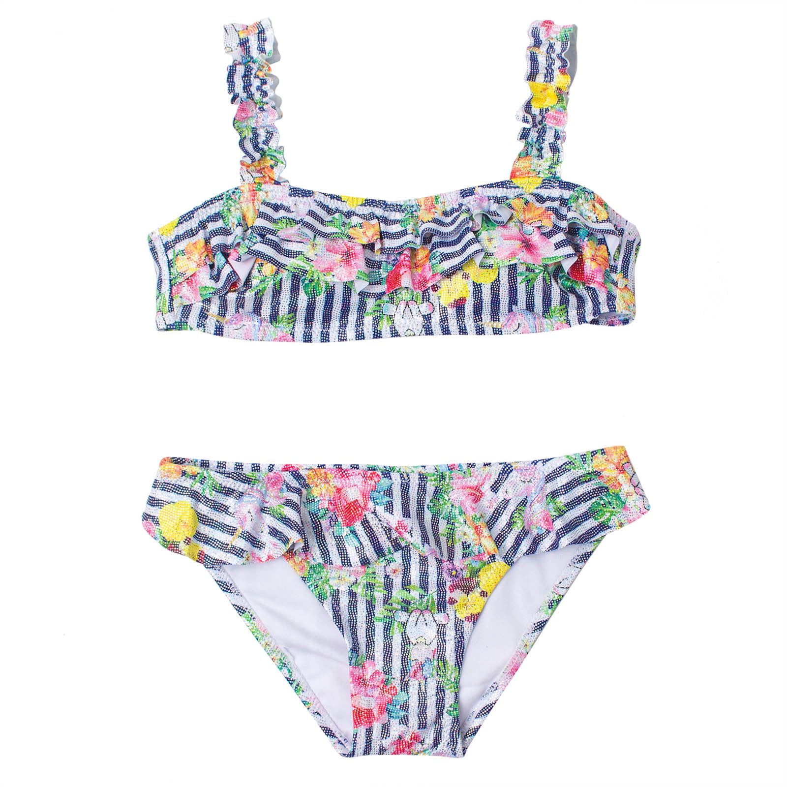 Jikolililili Girls Swimsuit Two Pieces Bikini Set Ruffle Bathing Suits  Flounced Tankini Swimwear 