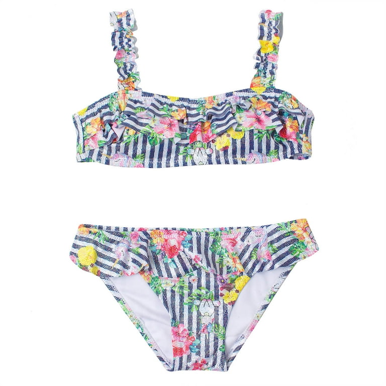 Jikolililili Girls Swimsuit Two Pieces Bikini Set Ruffle Bathing