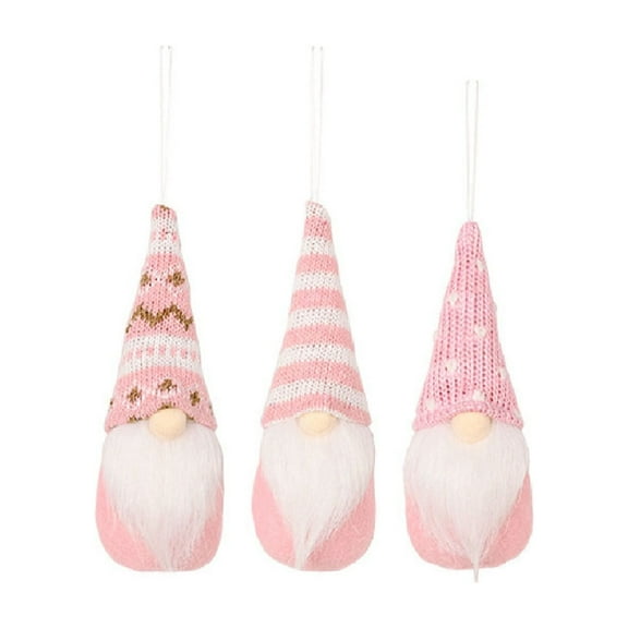 JikouIivo Gnome Christmas Ornaments Set of 3, Christmas Tree Ornaments Tomte Xmas Santa Gnomes Doll Decorative Xmas Party Faceless Gnomes Santa Elf Ornaments Holiday Decoration Home Decor