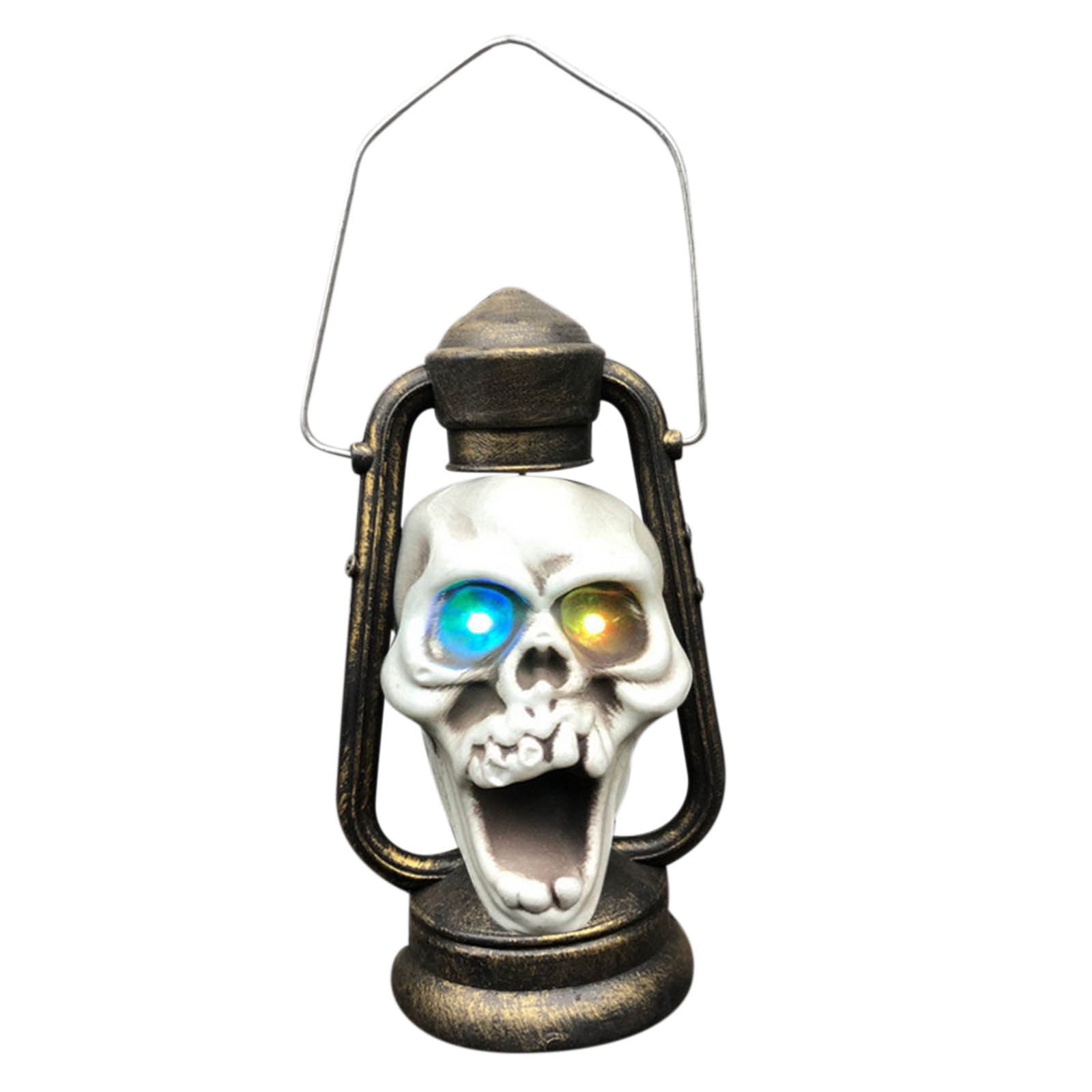 Jikolililili Halloween Lantern LED Skull Statue Light Halloween