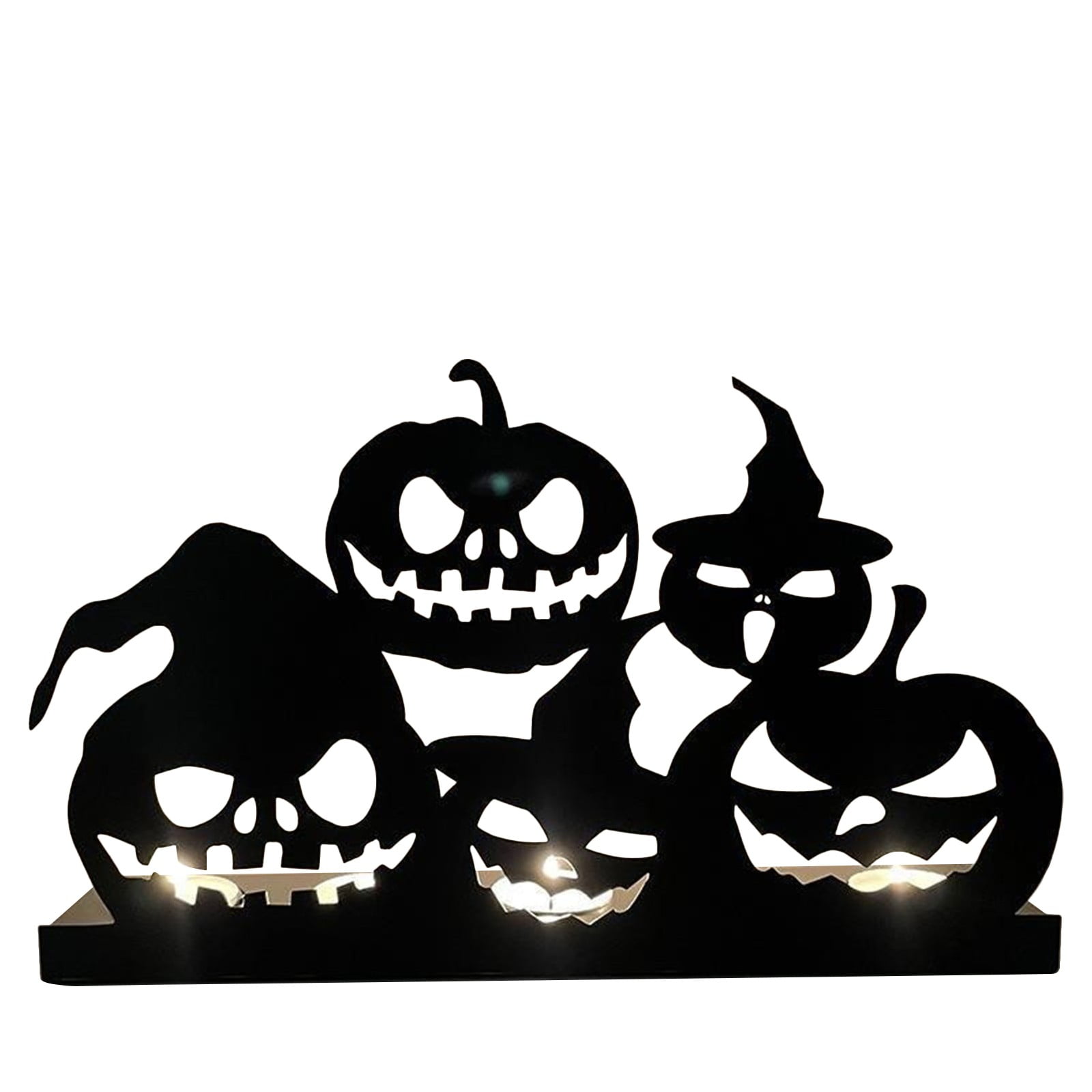 Jikolililili Halloween Silhouette Candle Holder, Black Candle Holder