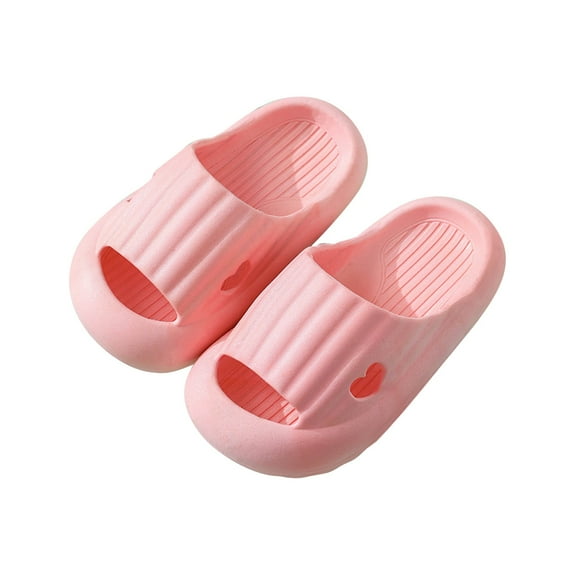 JikouIivo Kids Toddler Pillow Sandals Shower Bathroom Slippers Quick Drying Open Toe Soft Non-Slip Cushioned Thickened Summer Slides Beach Pool House for Girls and Boys