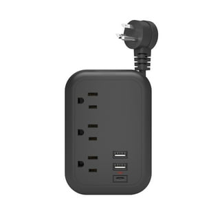 UNISTRIPMP 2-Outlet Portable Power Strip with 4-Port USB 2.0 Hub and  Charger for Travelers