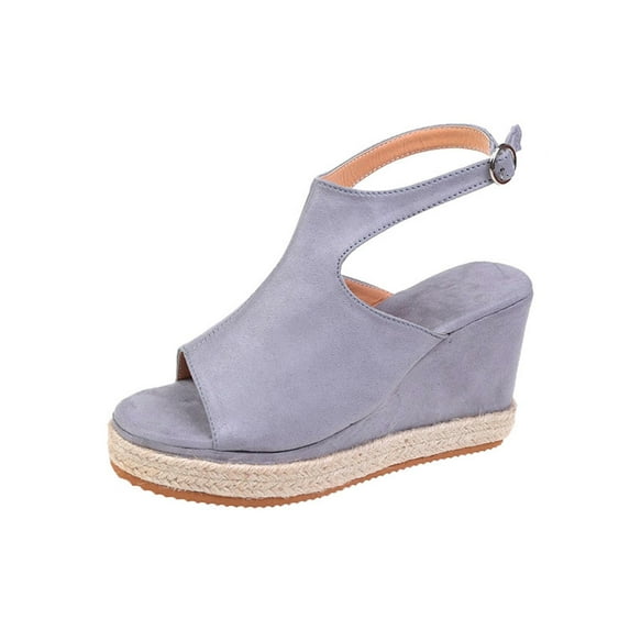 Penkiiy Summer Ladies Women Thick Soled Shoes Fish Mouth Casual Sandals