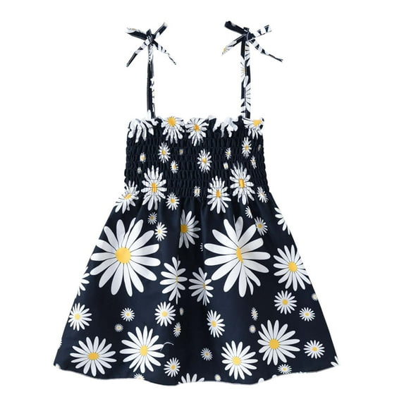 JikouIivo Toddler Baby Girl Dresses Sleeveless Spaghetti Straps Floral Princess Sundress Summer Clothes Outfits