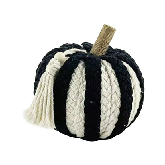 JikouIivo Various Artificial Pumpkins ,Cloth Black White Plaid Fabric Pumkins and Flax Pumpkin in Different Size,Faux Realistic Pumpkin for Halloween,Thanksgiving Party Decor