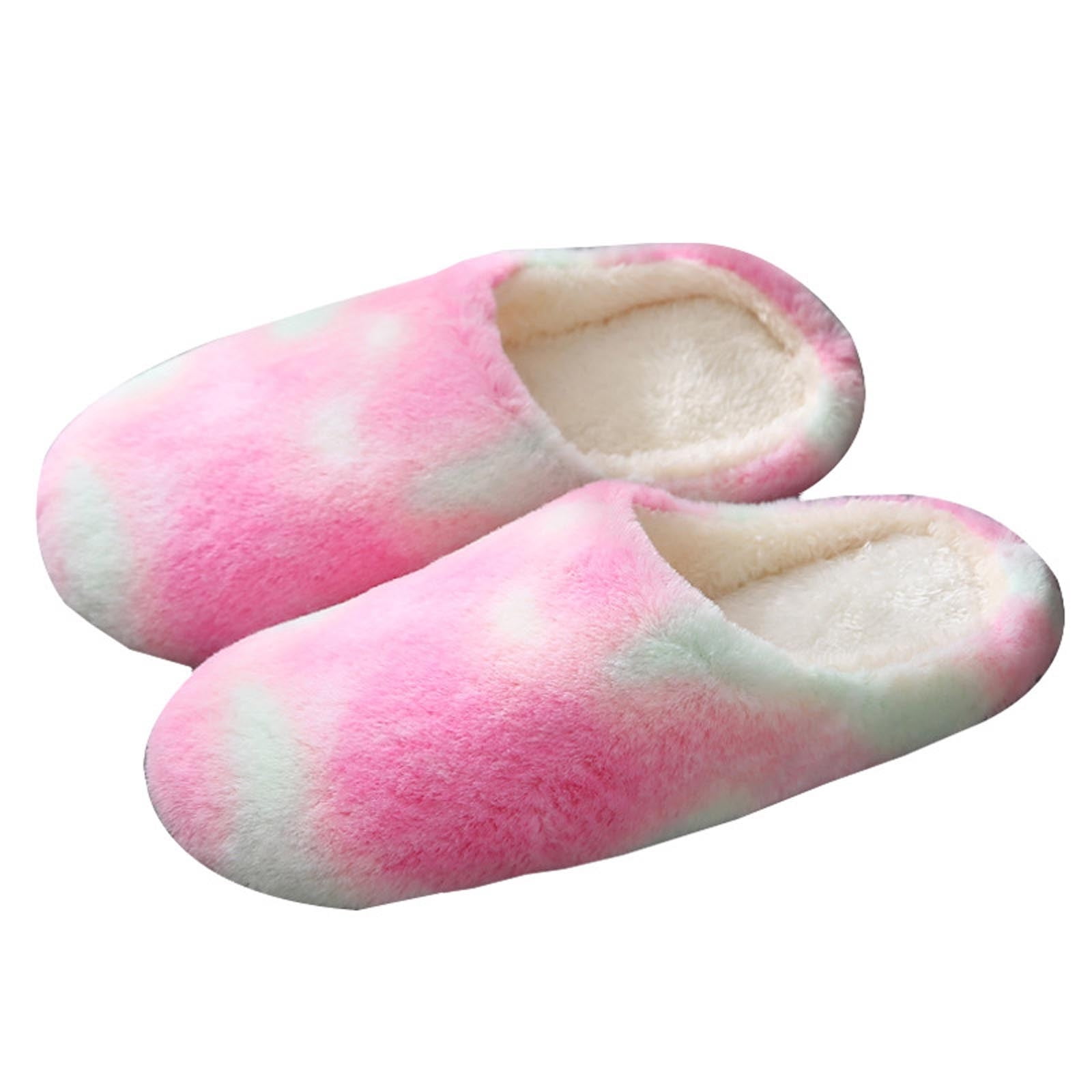 Jikolililili Women Plush Warm Slippers Home Shoes Autumn and Winter